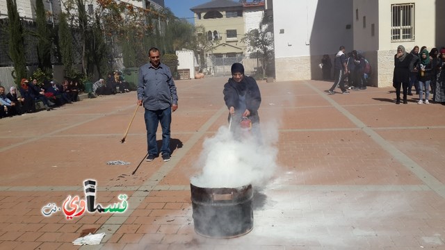 تمرين الدفاع المدني بالثانوية الجديدة كفر قاسم